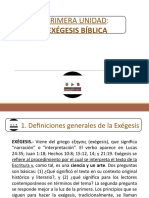 Unidad I- Exegesis