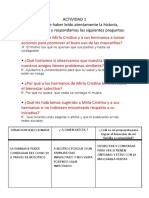 Actividad 1 Después de Haber Leído Atentamente La Historia, Reflexionemos y Respondamos Las Siguientes Preguntas