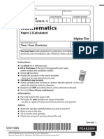 Mathematics: Paper 2 (Calculator) Higher Tier