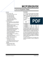 MCP2502X/5X: CAN I/O Expander Family