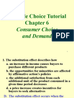 Multiple Choice Tutorial: Consumer Choice and Demand