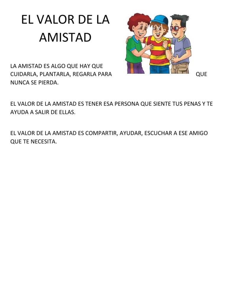 El verdadero significado de la amistad | PDF