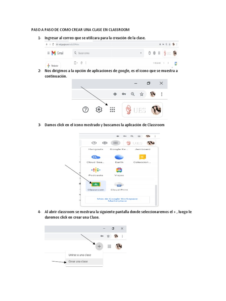 Crear Clase en Google Classroom: Guía Paso a Paso | PDF | Ciencias de ...