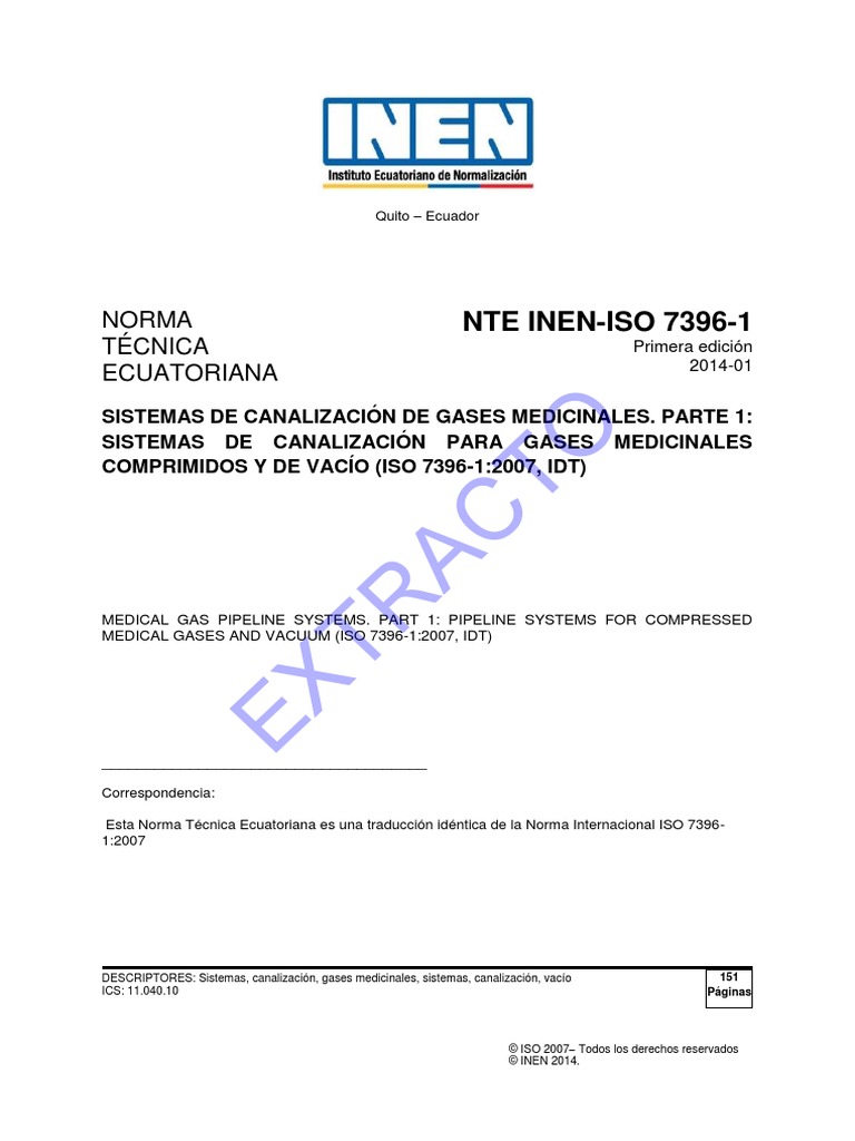 Iso 7396-1 2007 | PDF | Organización internacional para la ...