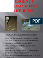 First Aid & Management of Snake Bites