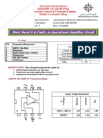 Work Sheet # 6: Faults in Operational Amplifier Circuit: NAME