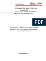 Propuesta para La Optimización Del Sistema de Gestión Documental de La Uptp J.J. Montilla, Extension Santa Rosalia, Estado Portuguesa.-1