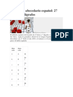 Alfabeto español: 27 letras y 5 dígrafos