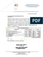 9.5 Cotización de Materiales