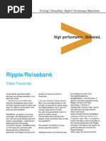 Accenture Ripple Reisebank Video Transcript