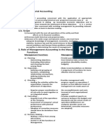 I - Nature of Managerial Accounting 1.a. Definition: Management Functions Management Accounting