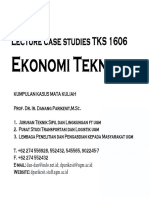 Lecture Notes Tks 1606 - Engineering Economics Case Studies