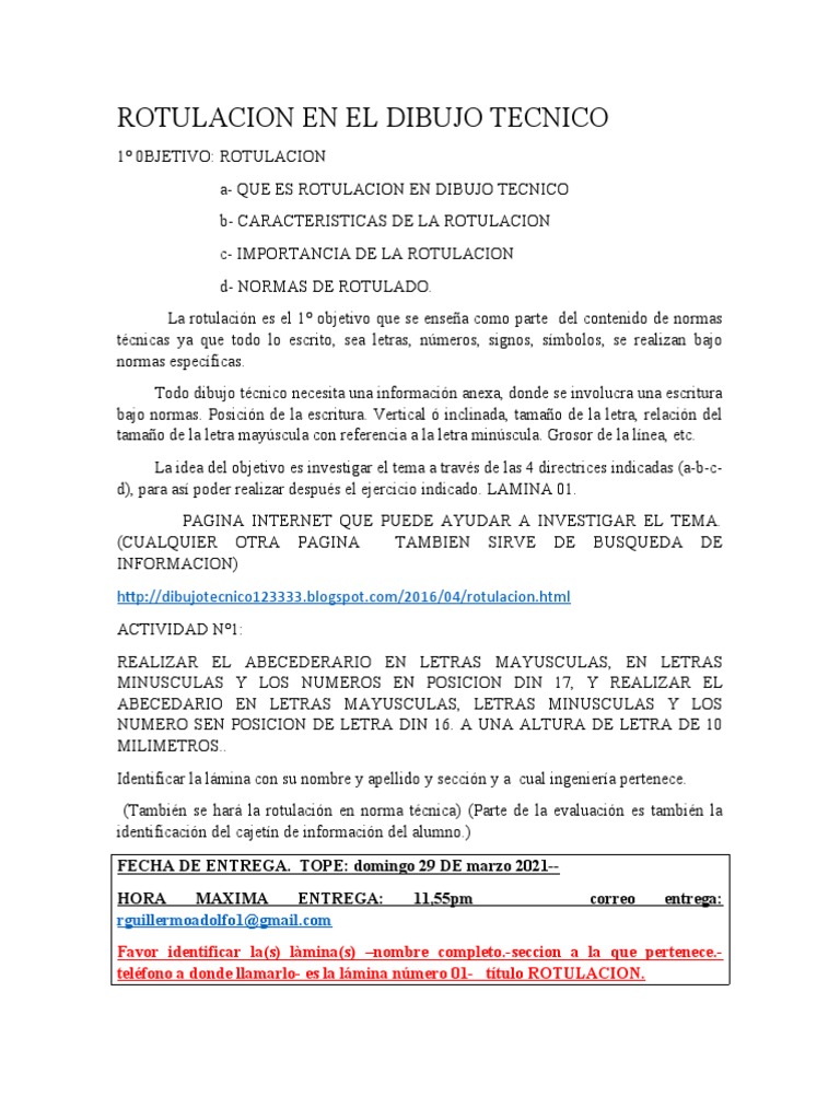 Rotulación en Dibujo Técnico: Normas y Ejercicio | PDF | Arte | Informática