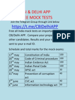 CBI & Delhi APP Free Mock Tests Telegram Group for Constitution, IPC, CrPC, Evidence Act & More
