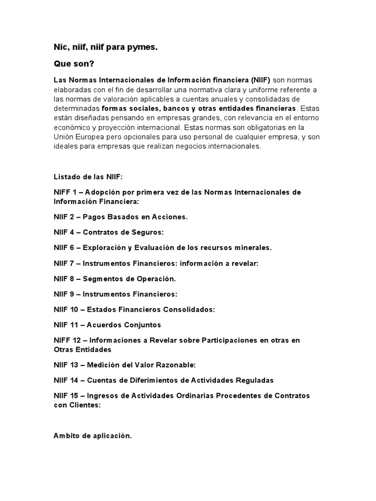 Guía de NIIF y NIIF para PYMES | PDF | normas internacionales de ...