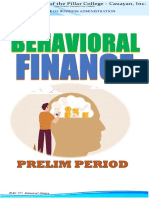 ELEC 101-Behavioral Finance