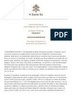 Papa Francesco Motu Proprio 20210510 - Antiquum Ministerium