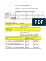 Tabel Analisis Instruksional