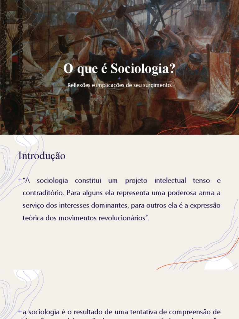 O Surgimento e Importância da Sociologia | PDF | Sociologia | Capitalismo