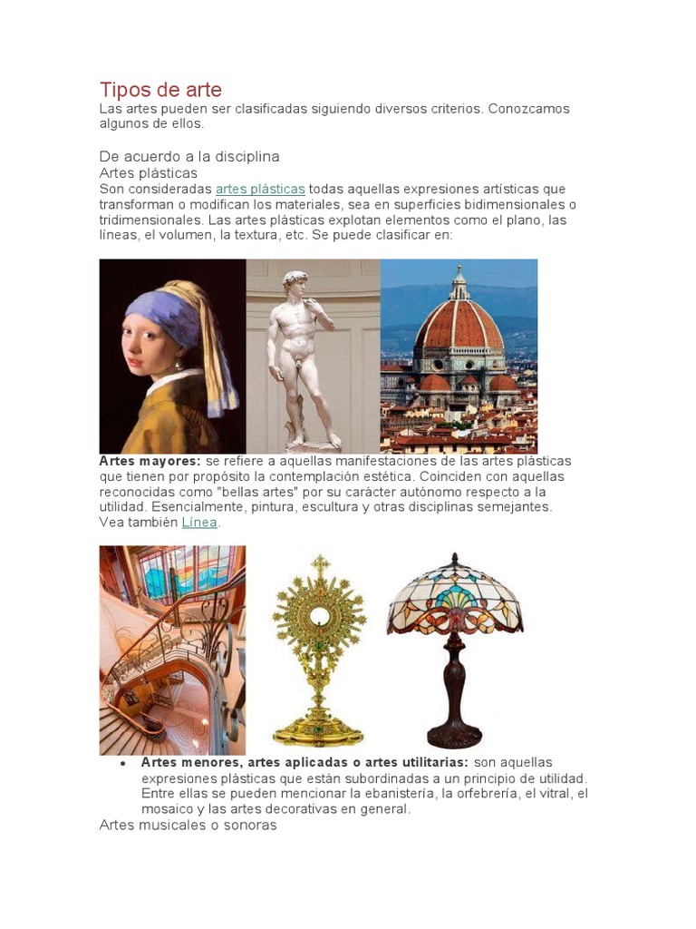 Clasificación de Tipos de Arte | PDF | Clásicos