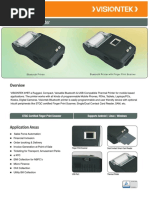 97BT Bluetooth Printer: STQC Certified Finger Print Scanner Supports Android / Linux / Windows