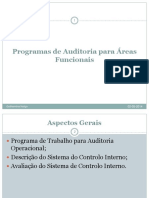 Programas de Auditoria para Áreas Funcionais