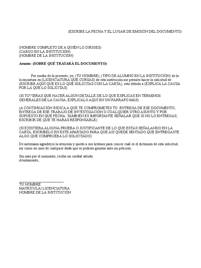 Ejemplo de carta compromiso escolar | PDF | Crecimiento personal y ...