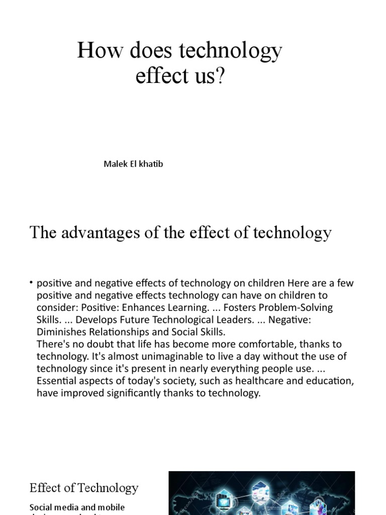 How Does Technology Effect Us PDF