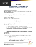 Lecture 5 - Solving Systems of Linear Equations (Gauss-Jordan Elimination Method)