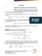 Lecture 8 - Solving de Using Power Series