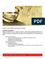 Rizal's Social Origins and Historical Context: Overview of Module 2