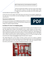 Fire Fighting Piping System Installation Method Statement