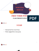 Class Presentation - Writing Skills - Free Verse Poem