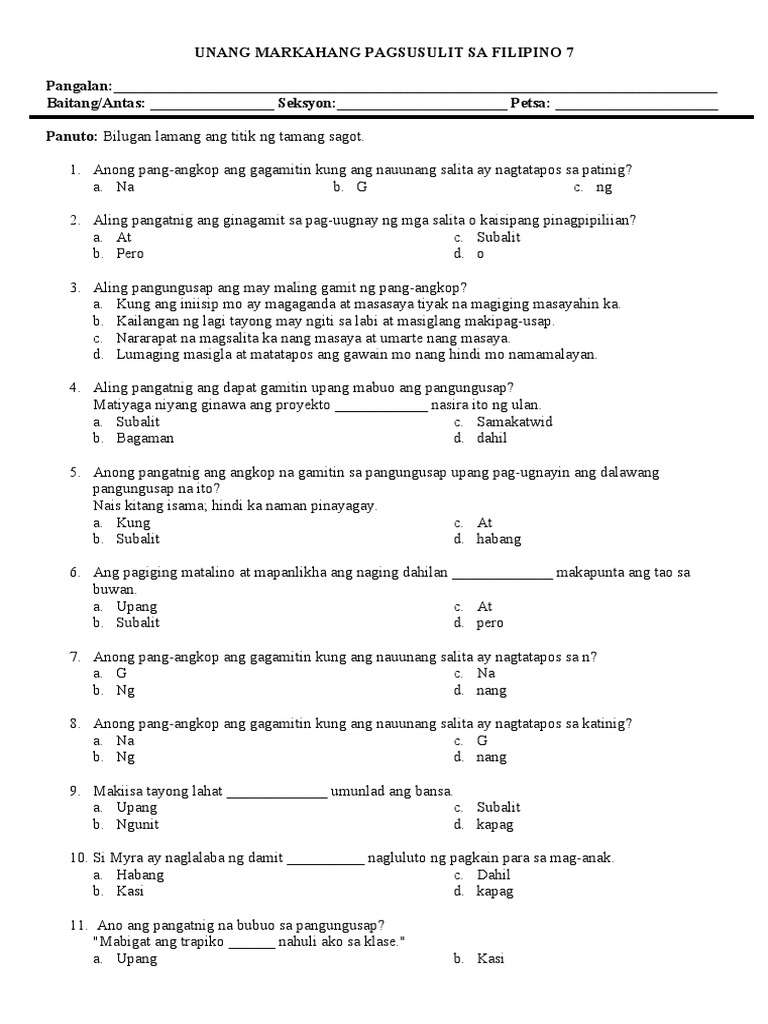 Filipino 7 | PDF