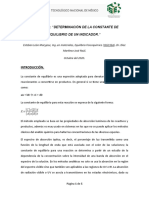 Determinación de La Constante de Equilibrio de Un Indicador