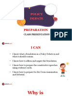 Policy Debate Preparation ClassPractice