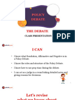 Policy Debate TheDebate ClassPractice