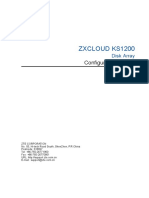 ZXCLOUD KS1200 (V1.0) Disk Array Configuration Guide