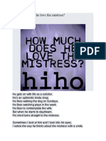 How Much Does He Love The Mistress?: by Hiho