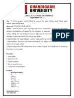 Experiment No. 4: Department of Electronics & Comm - Engg