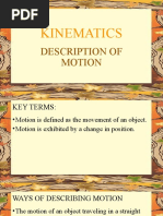 Kinematics: Description of Motion