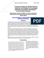 Efficient Consumer Response (ECR) Practices As Responsible For The Creation of Knowledge and Sustainable Competitive Advantages in The Grocery Industry