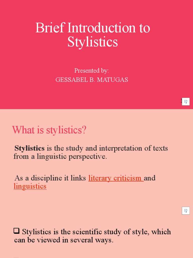 Introduction to Stylistics | PDF | Linguistics | Discourse