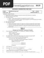 IP Question Paper 2020-2021