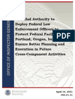 United States Inspector General analyzed the use of federal officers in Portland