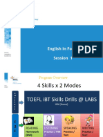 TOEFL overview session 1 skills drills homework assessment