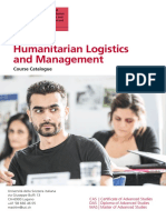 Humanitarian Logistics and Management: Course Catalogue