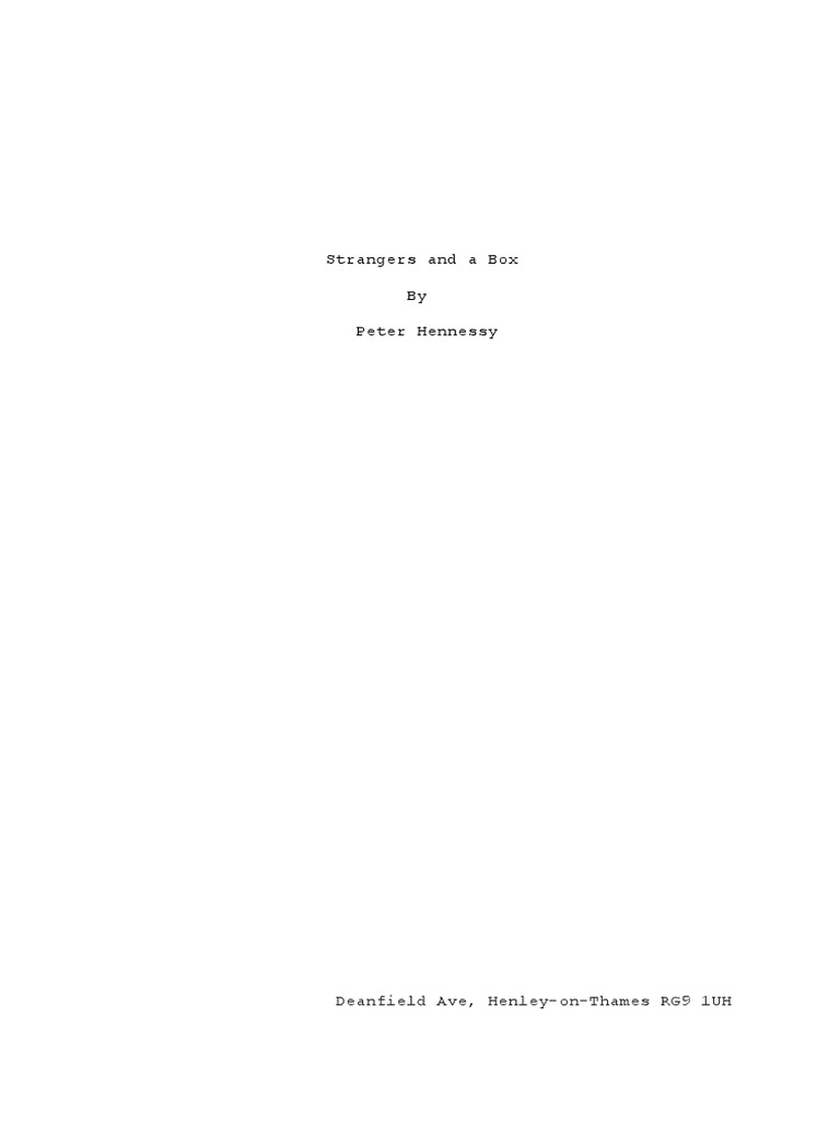 Strangers and A Box Script 1 | PDF