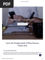 Applied Data Science Module: Learn The Fundamentals of Data Science, Tuition-Free