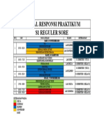 Jadwal Responsi Sore 2020